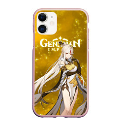 Чехол iPhone 11 матовый НИН ГУАН NIN GUAN ЛИ ЮЭ, цвет: 3D-светло-розовый
