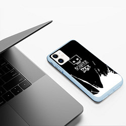 Чехол iPhone 11 матовый Noize MC Нойз МС, цвет: 3D-голубой — фото 2
