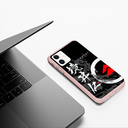 Чехол iPhone 11 матовый Ghost of Tsushima Призрак Цусимы, цвет: 3D-светло-розовый — фото 2