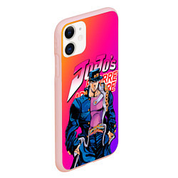 Чехол iPhone 11 матовый JOJO BIZARRE ADVENTURE ДЖО ДЖО ГРАДИЕНТ, цвет: 3D-светло-розовый — фото 2