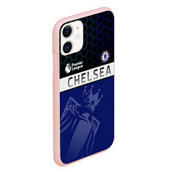 Чехол iPhone 11 матовый FC Chelsea London ФК Челси Лонон, цвет: 3D-светло-розовый — фото 2