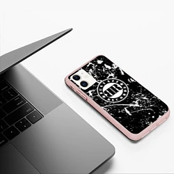 Чехол iPhone 11 матовый 9 грамм - Брызги, цвет: 3D-светло-розовый — фото 2