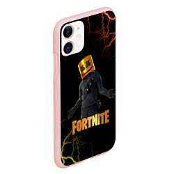 Чехол iPhone 11 матовый Marshmello Fortnite 3, цвет: 3D-светло-розовый — фото 2