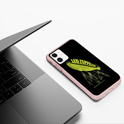Чехол iPhone 11 матовый Led Zeppelin Лед Зеппелин, цвет: 3D-светло-розовый — фото 2
