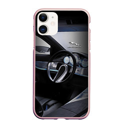 Чехол iPhone 11 матовый Jaguar Salon Prestige!, цвет: 3D-светло-розовый