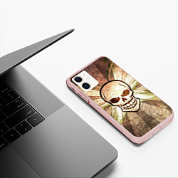 Чехол iPhone 11 матовый Vanguard skull Sun, цвет: 3D-светло-розовый — фото 2