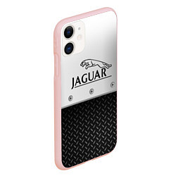 Чехол iPhone 11 матовый Jaguar Ягуар Сталь, цвет: 3D-светло-розовый — фото 2