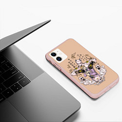 Чехол iPhone 11 матовый KILLER QUEEN Йошикаге Кира JOJO PART 4, цвет: 3D-светло-розовый — фото 2