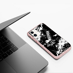 Чехол iPhone 11 матовый NIRVANA краска, цвет: 3D-светло-розовый — фото 2
