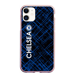 Чехол iPhone 11 матовый Челси footbal club, цвет: 3D-светло-розовый