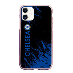 Чехол iPhone 11 матовый Chelsea текстура, цвет: 3D-светло-розовый