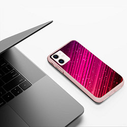 Чехол iPhone 11 матовый Cosmic Radiance, цвет: 3D-светло-розовый — фото 2