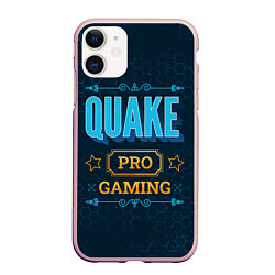 Чехол iPhone 11 матовый Игра Quake: pro gaming, цвет: 3D-светло-розовый