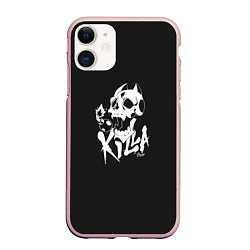 Чехол iPhone 11 матовый Killer queen from JoJo, цвет: 3D-светло-розовый
