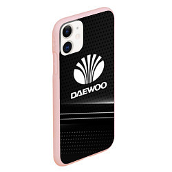 Чехол iPhone 11 матовый Daewoo Абстракция, цвет: 3D-светло-розовый — фото 2