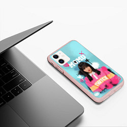 Чехол iPhone 11 матовый K - pop Momo, цвет: 3D-светло-розовый — фото 2