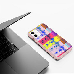 Чехол iPhone 11 матовый Глаза Джексона, цвет: 3D-светло-розовый — фото 2