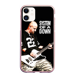 Чехол iPhone 11 матовый System of a Down, цвет: 3D-светло-розовый