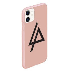 Чехол iPhone 11 матовый Linkin Park: Symbol, цвет: 3D-светло-розовый — фото 2