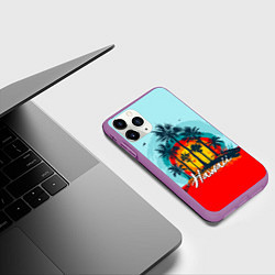 Чехол iPhone 11 Pro матовый HAWAII 6, цвет: 3D-фиолетовый — фото 2