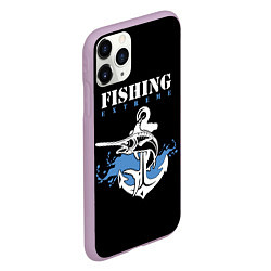 Чехол iPhone 11 Pro матовый Fishing Extreme, цвет: 3D-сиреневый — фото 2