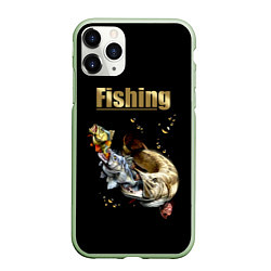 Чехол iPhone 11 Pro матовый Gold Fishing