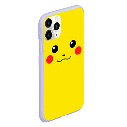 Чехол iPhone 11 Pro матовый Happy Pikachu, цвет: 3D-светло-сиреневый — фото 2