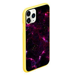 Чехол iPhone 11 Pro матовый Космос, цвет: 3D-желтый — фото 2