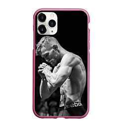 Чехол iPhone 11 Pro матовый Conor McGregor: Mono, цвет: 3D-малиновый