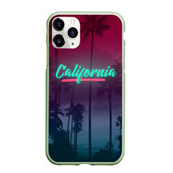 Чехол iPhone 11 Pro матовый California, цвет: 3D-салатовый