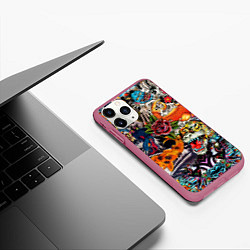 Чехол iPhone 11 Pro матовый Dsquared tatoo, цвет: 3D-малиновый — фото 2