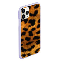 Чехол iPhone 11 Pro матовый Шкура леопарда, цвет: 3D-светло-сиреневый — фото 2