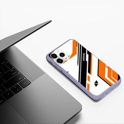 Чехол iPhone 11 Pro матовый CS:GO Asiimov P90 Style, цвет: 3D-светло-сиреневый — фото 2