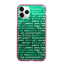 Чехол iPhone 11 Pro матовый Программирование 8, цвет: 3D-малиновый