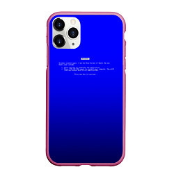 Чехол iPhone 11 Pro матовый BSOD, цвет: 3D-малиновый