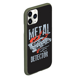 Чехол iPhone 11 Pro матовый Metal Detector, цвет: 3D-темно-зеленый — фото 2