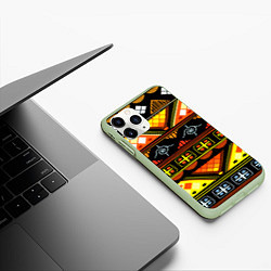 Чехол iPhone 11 Pro матовый Element ethnic, цвет: 3D-салатовый — фото 2
