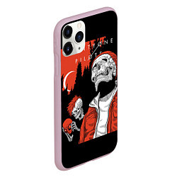 Чехол iPhone 11 Pro матовый Twenty one pilots: Skulls, цвет: 3D-розовый — фото 2