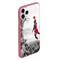 Чехол iPhone 11 Pro матовый Michael Jordan NBA, цвет: 3D-малиновый — фото 2