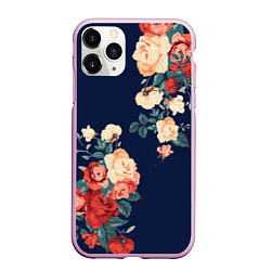 Чехол iPhone 11 Pro матовый Fashion flowers