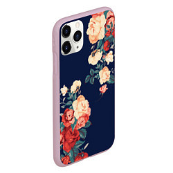 Чехол iPhone 11 Pro матовый Fashion flowers, цвет: 3D-розовый — фото 2