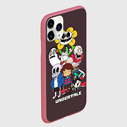 Чехол iPhone 11 Pro матовый Undertale 3, цвет: 3D-малиновый — фото 2