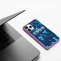 Чехол iPhone 11 Pro матовый Cs:go - Cobalt Disruption Ржавый кобальт, цвет: 3D-фиолетовый — фото 2
