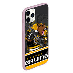 Чехол iPhone 11 Pro матовый Boston Bruins, цвет: 3D-розовый — фото 2