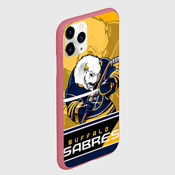 Чехол iPhone 11 Pro матовый Buffalo Sabres, цвет: 3D-малиновый — фото 2