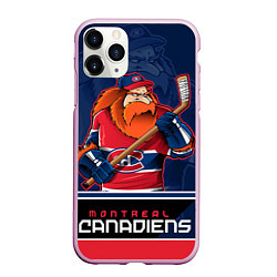 Чехол iPhone 11 Pro матовый Montreal Canadiens, цвет: 3D-розовый