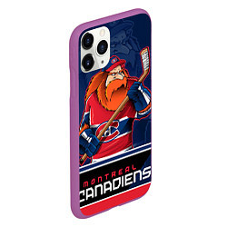 Чехол iPhone 11 Pro матовый Montreal Canadiens, цвет: 3D-фиолетовый — фото 2