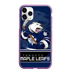 Чехол iPhone 11 Pro матовый Toronto Maple Leafs, цвет: 3D-фиолетовый