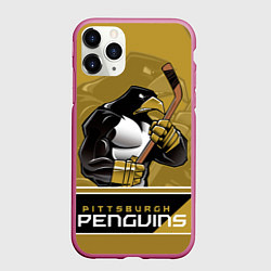 Чехол iPhone 11 Pro матовый Pittsburgh Penguins