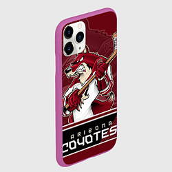 Чехол iPhone 11 Pro матовый Arizona Coyotes, цвет: 3D-фиолетовый — фото 2